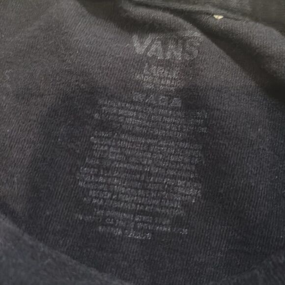Vans navy t shirt with white font - Picture 3 of 4